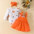 thumbnail image 4 of Mercatoo Toddler Girl Valentines Day Outfit Little Girls Valentine Dress Ribbed Shirts Heart Print Skirts with Headband, 4 of 7