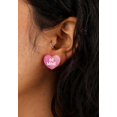 thumbnail image 2 of Be Mine Heart Lucite Stud Earrings, 2 of 2