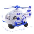 thumbnail image 3 of Helicóptero de policía para niños, juguete con luces y música, vehículo automático a batería que golpea y avanza, 3 of 8