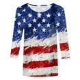 thumbnail image 4 of vigerkar 4th of July Outfits for Women American Flag Shirt Patriotic T-Shirt Tops (Navy, 3XL), 4 of 4