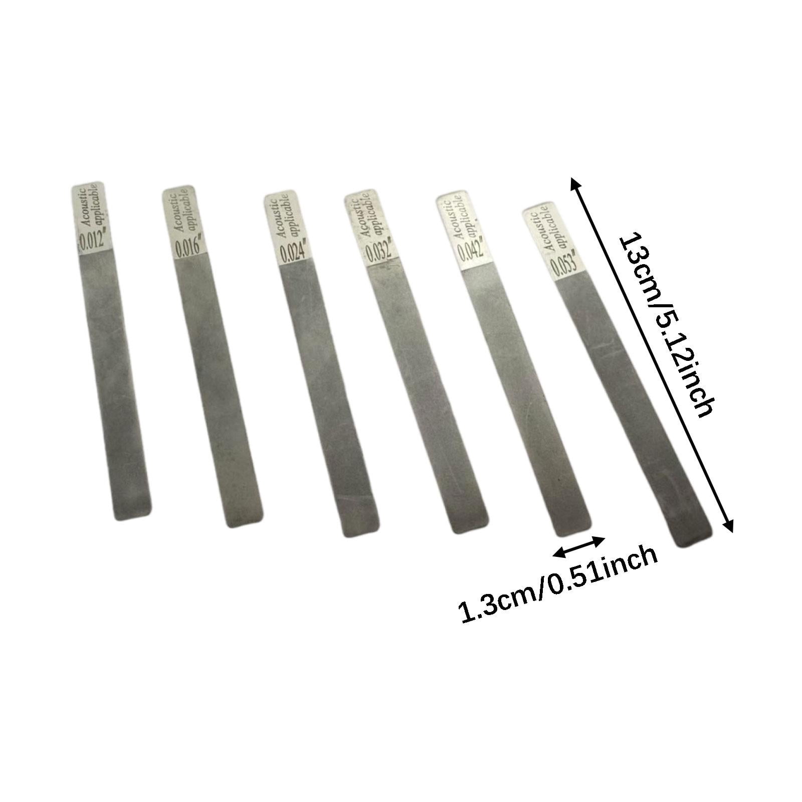 LeeQinersw 6Pcs Guitar Gauged Nut Slotting File Set Stainless Steel for Repairing Parts Acoustic 12 to 53