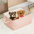 thumbnail image 4 of Storage Basket Large Collapsible Storage Bins Boxes Cubes for Clothes Toys Books, Perfect Storage Organizer with Handles,pink, 4 of 5