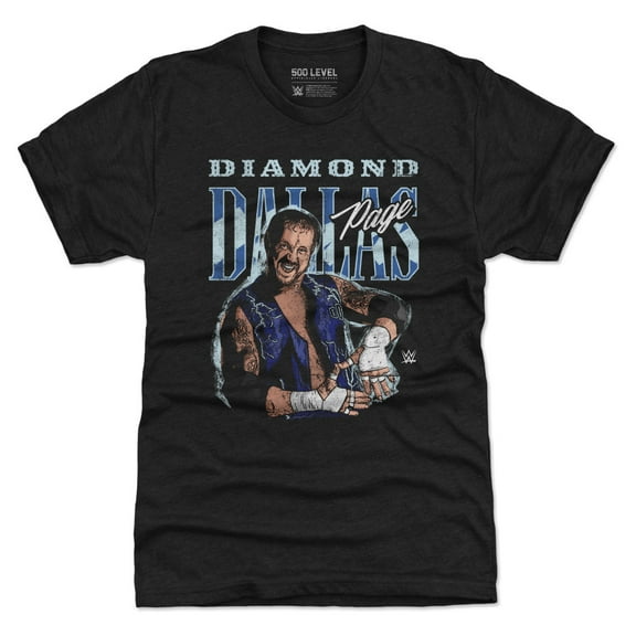 Men's 500 Level Heather Black Diamond Dallas Page Pose Premium Tri-Blend T-Shirt