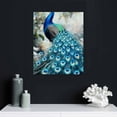 thumbnail image 4 of FCXZI Peacock painting, wall art, ready to hang, suitable for bedroom living room decoration 16x20in, 4 of 5