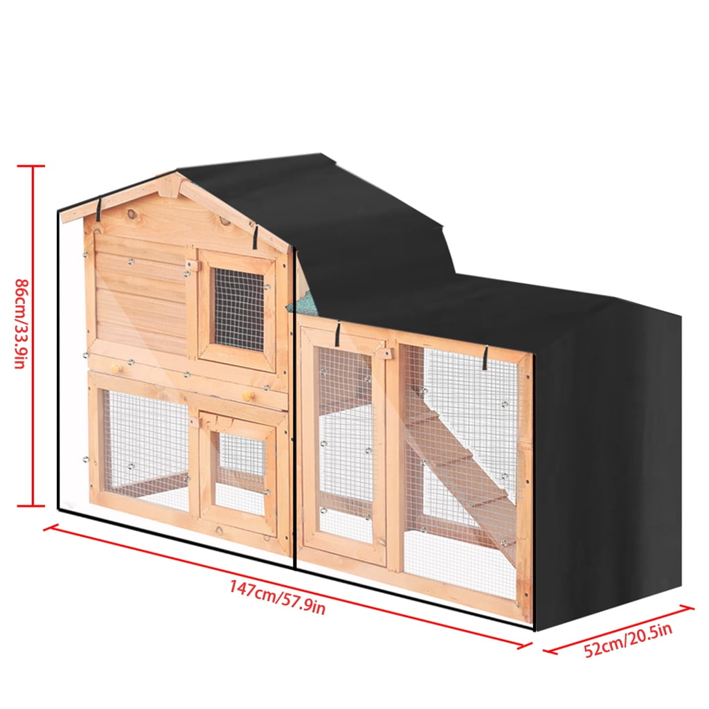 Yammee Rabbit Hutch Cover for Double Hutches Waterproof for Bird Cages in Winter