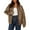 Khaki, variant on PRETTYGARDEN Women's Faux Leather Motorcycle Jacket Trendy Fall Spring Clothes Oversized Zip Up Winter Coat Outerwear