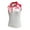 Red/White, variant on Monterey Club Women's Wild Rose Stamp Contrast Sleeveless Golf Polo Shirt #2385
