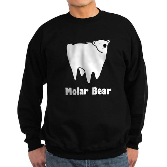 CafePress - Molar Bear Polar Tooth Bear Sweatshirt - Classic Crew Neck Sweatshirt