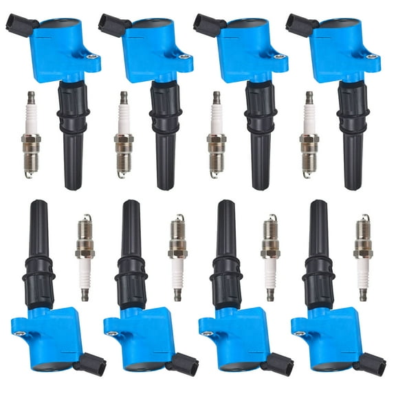 8 Premium Ignition Coils and 8 Platinum Spark Plug Compatible with Ford F-150 Expedition E150 FD503 Fits select: 1998-2003 FORD F150, 2002-2004 FORD EXPEDITION EDDIE BAUER