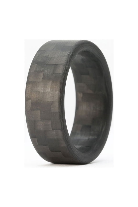 The Racer - 8mm Pure Twill Carbon Fiber Ring