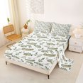 thumbnail image 2 of Manfei Watercolor Bass Fish King Sheets, Fishing Gear Bedding, White Green, 4 Pieces, 1 Flat Sheet, 1 Fitted Sheet and 2 Pillowcases, 2 of 6