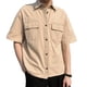 thumbnail image 3 of Camisa de media manga para niños, camisa de media manga para hombres, camisa abotonada para hombres, camisa con cuello vuelto, mayor durabilidad, 3 of 9