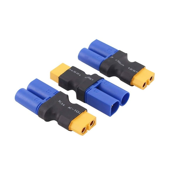 OliRC 3pcs Male EC5 Losi to Female XT60 Connector Adapter for LiPO Battery(C76-3)