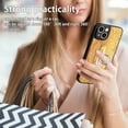 thumbnail image 4 of Allytech Python Pattern Phone Case for Apple iPhone 14 Pro (6.1", 2022), 360° Rotatable Ring Holder Kickstand [Support Car Mount] Full Camera Lens Protection Drop Protection Luxury Case Cover, Yellow, 4 of 12
