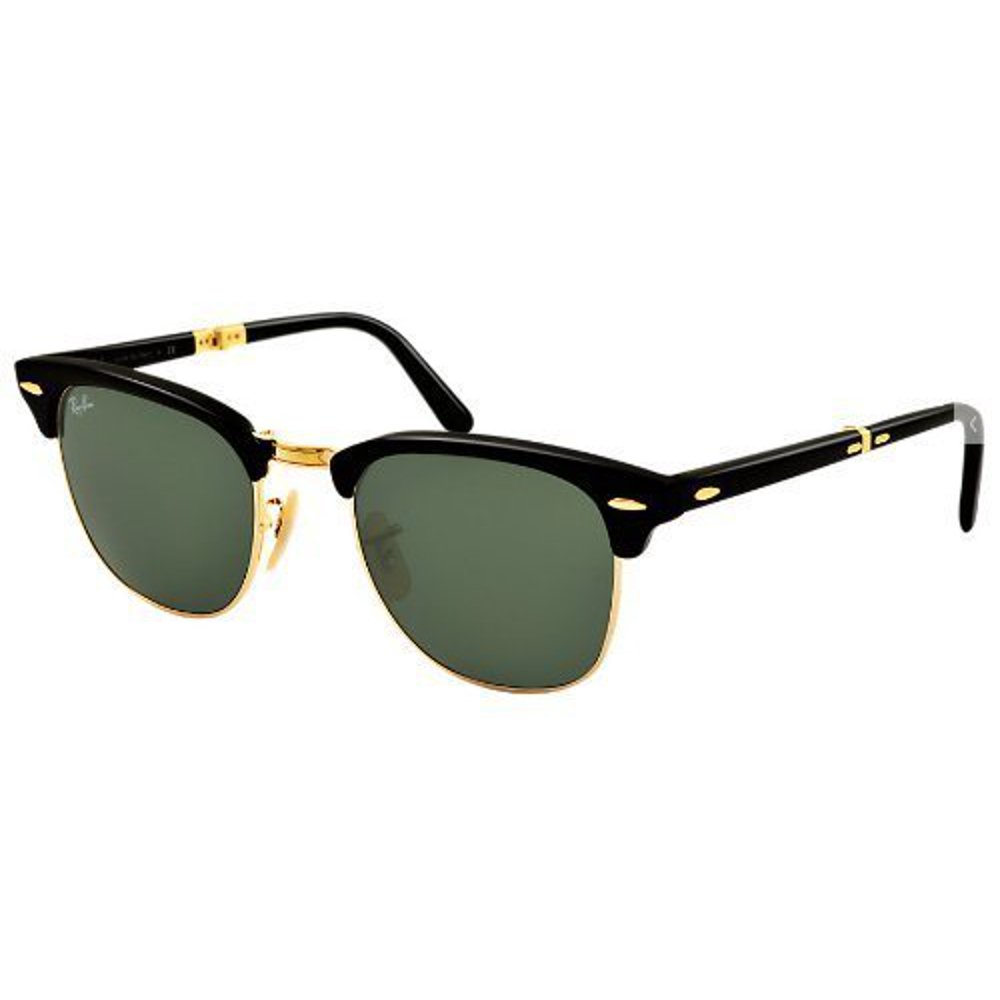 Ray ban Sunglasses RB2176 901 51-21 Clubmaster Folding Crystal Green ...