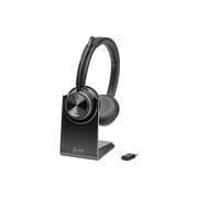 Poly Savi 7320 UC - Savi 7300 series - headset - on-ear - DECT - wireless - USB-A via DECT adapter - black
