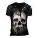 thumbnail image 1 of De Camiseta de manga corta con estampado gráfico y bordado para hombre, de moda, para primavera y verano, de manga corta, estampada, 1 of 3