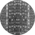 thumbnail image 1 of Ahgly Company Indoor Round Abstract Gray Modern Area Rugs, 3' Round, 1 of 4