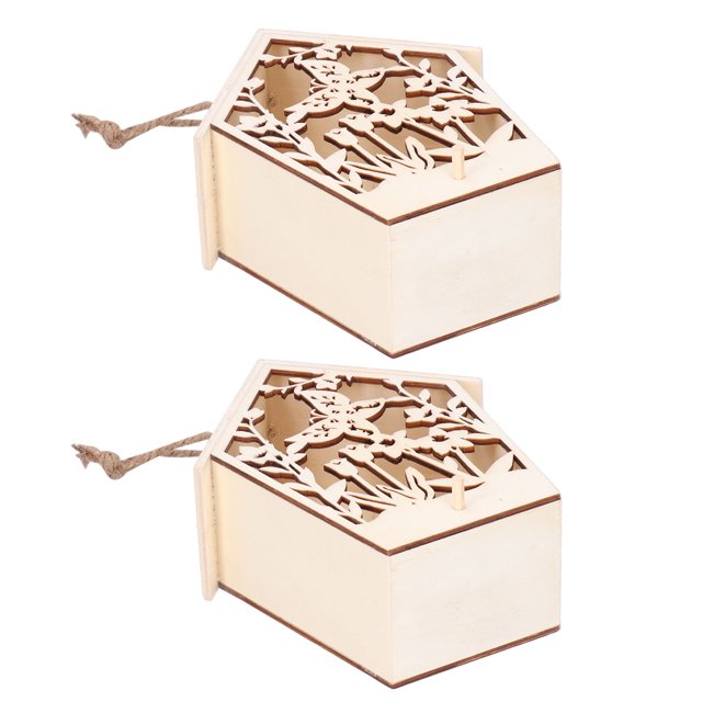 Casa para pájaros de jardín, 2 piezas, casa para pájaros de madera, caja nido para pájaros, la mejor en su clase