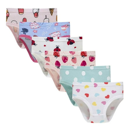

benetia Girls Underwear Planties Girl Cotton 6-Pack Size 6 7