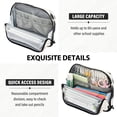 thumbnail image 5 of Standing Pencil Case with Base Large Capacity Stationery Pouch Pen Bag with Zipper for Women Men Dog Head and Paw Prints, 5 of 7