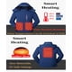 thumbnail image 4 of Chaqueta calefactora eléctrica USB para hombre y mujer, cortavientos cálido, impermeable, a prueba de viento, ropa calefactable con capucha, 4 of 5