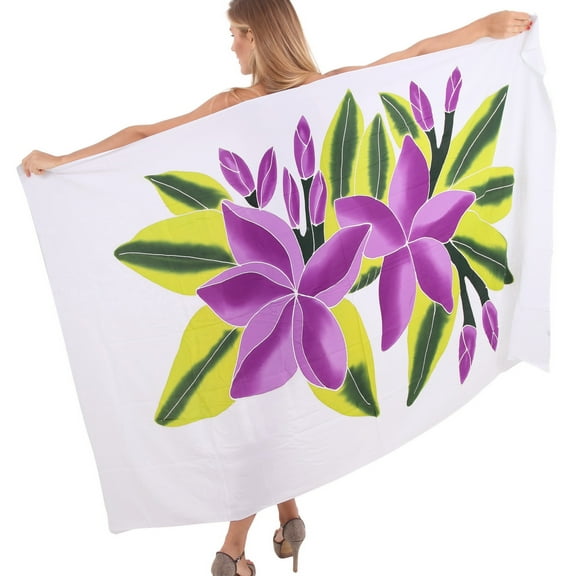 HAPPY BAY Women's Bikini Skirt Beachwear Sarong Coverups Swimsuit Swim Cover up Summer Wraps Bathing suit Swimwear Beach Wrap Skirts for Women One Size Violet, Floral