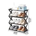 thumbnail image 4 of Zapatero en forma de X para el hogar, zapatero de acero multifuncional para el dormitorio de estudiantes, estante de almacenamiento a prueba de polvo, color blanco, 4 of 8