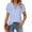 Blue, variant on Women's Chiffon Blouses Short Sleeve Office Work Dress Shirts Business Casual Tops