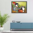 thumbnail image 4 of Cuadros Decorativos Kits de decoración de pared para el hogar con taladro redondo completo de gato con pintura de diamante 5D (A1985) Likrtyny embutido en tela, 4 of 9
