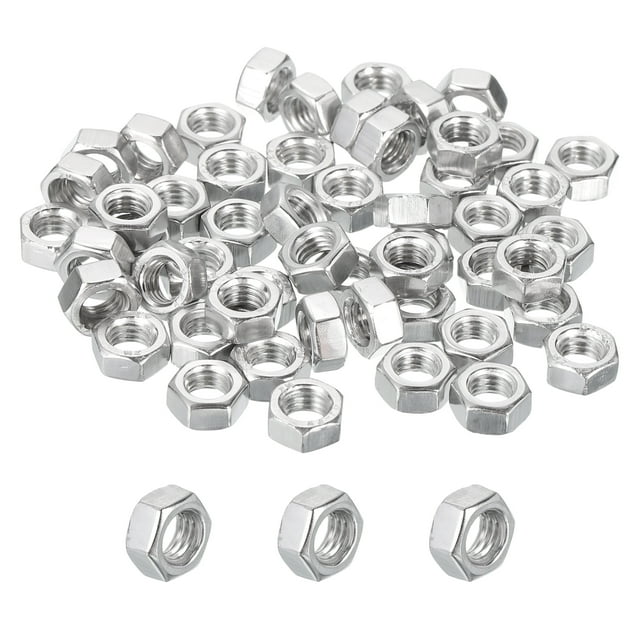 80 Pcs M5x0.8mm Hex Nuts, 304 Stainless Steel Metric Coarse Thread Hardware Nut