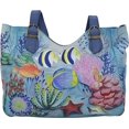 thumbnail image 1 of Anna by Anuschka Women’s Hand Painted Genuine Leather Shoulder Bag - Doble Magnetic Closure, Partitioned Compartment, Cell- and Multipurpose pockets, Double Shoulder Strap, 1 of 6