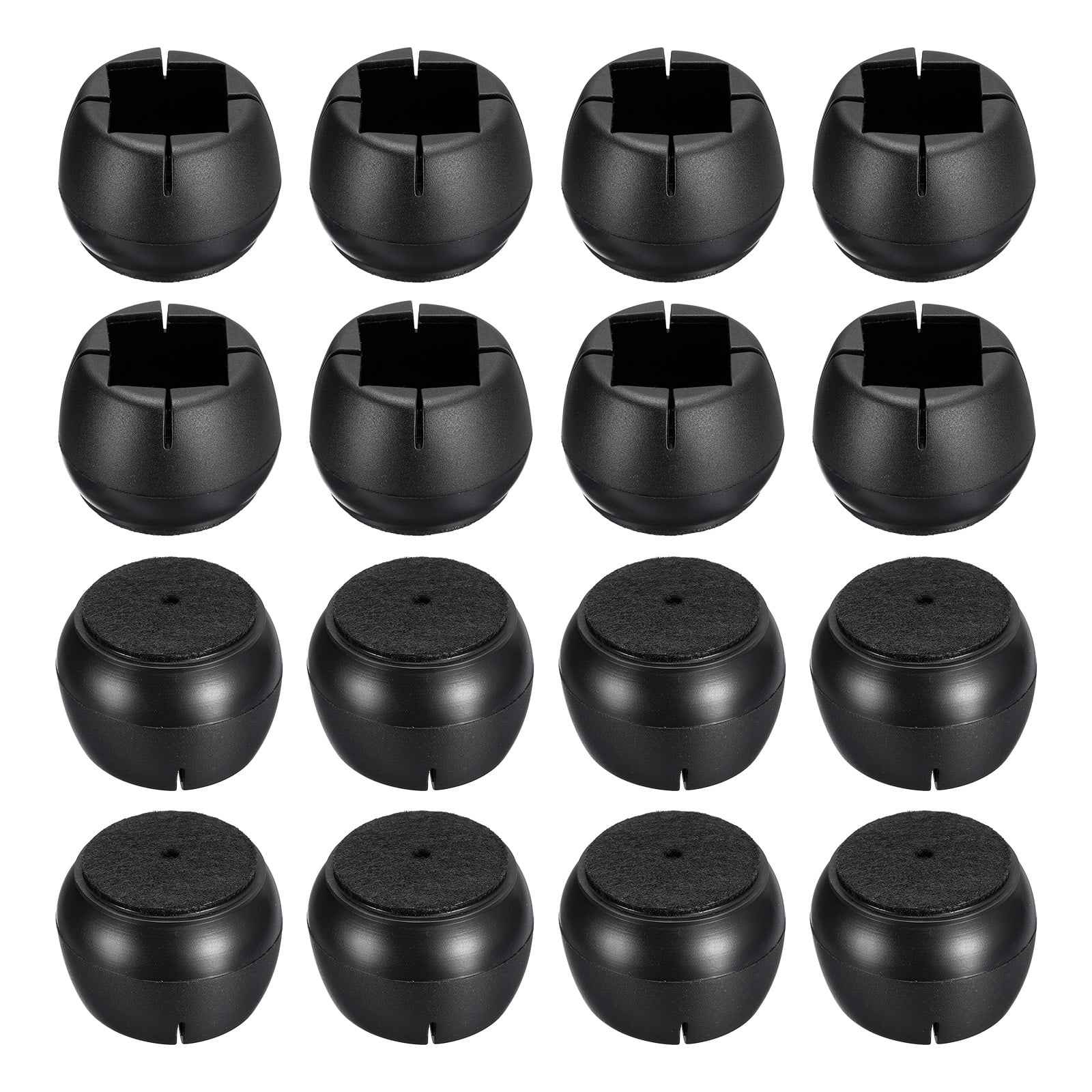 Chair Leg Floor Protectors, 16Pack 25mm(0.98") PVC & Felt Chair Leg