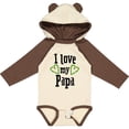 thumbnail image 3 of Inktastic I Love my Papa- hearts Boys or Girls Long Sleeve Baby Bodysuit, 3 of 5