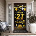 thumbnail image 6 of Glamorous Gold Starry Happy 21st Birthday Banner Background Backdrop Party Supplies Photo Booth Props Birthday Decoration Event Decor, 6 of 6