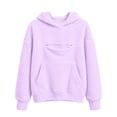 thumbnail image 6 of Splozh Cute Hoodies for Girls Solid Color Casual Girls Fashion Long Sleeve Hooded Sweatshirt Fall Winter Pullovers Hoodie Girls,Purple,7-8 Years, 6 of 6