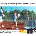 thumbnail image 3 of Meileang Pickleball Paddle Bag with Lanyard Smooth Zipper Portable Multifunctional Storage Bag with Front Mesh Bag Neoprene Material Table Tennis Bat Ping-Pong Paddle Case Sports Accessories, 3 of 7