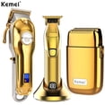 thumbnail image 2 of maquina para cortar cabello Kemei-cortadora de pelo eléctrica para hombre, maquinilla de afeitar inalámbrica de 0mm, recargable por USB, para Barbero, 2023 qym unisex, 2 of 2