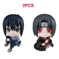 thumbnail image 1 of 9cm Anime Uzumaki Naruto Kakashi figura juguete Uchiha Sasuke Itachi Kawaii Nendoroid figura PVC coche decoración modelo regalo zhangyuxiang LED, 1 of 2