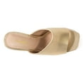 thumbnail image 3 of Ninety Union Jloo Open Toe Slide With Circular Metallic Heel, Gold, 11, 3 of 4