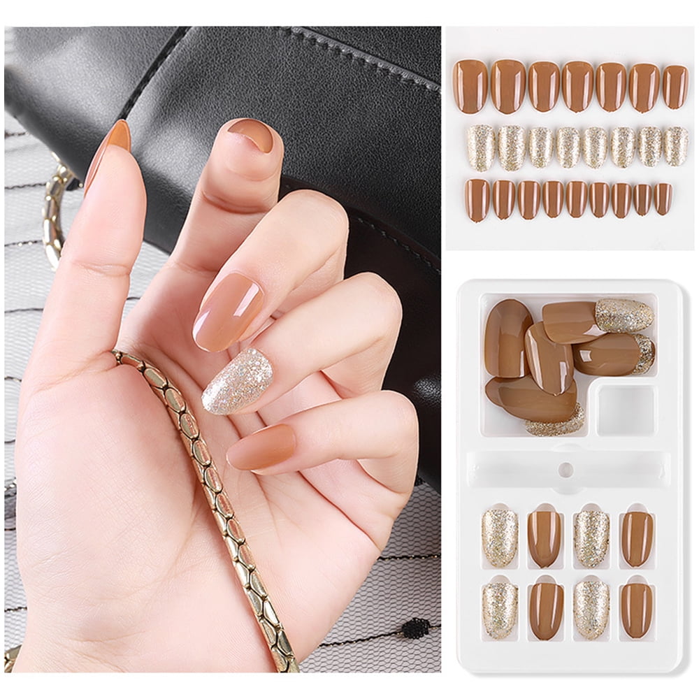 MABOTO 24Pcs Fake Fingernail Tips Full Cover Fake Nail Nails Art Tips