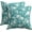 Teal White, variant on Vintage Floral Pillow Covers 16x16 Inch Set of 2 Rustic Teal and White Outdoor Decorative Throw Pillows Chinoiserie Flower Toile Pillowcases Cushion Covers for Couch Home Decor