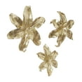 thumbnail image 6 of DecMode Gold Polystone 3D Floral Wall Decor (3 Count), 6 of 9