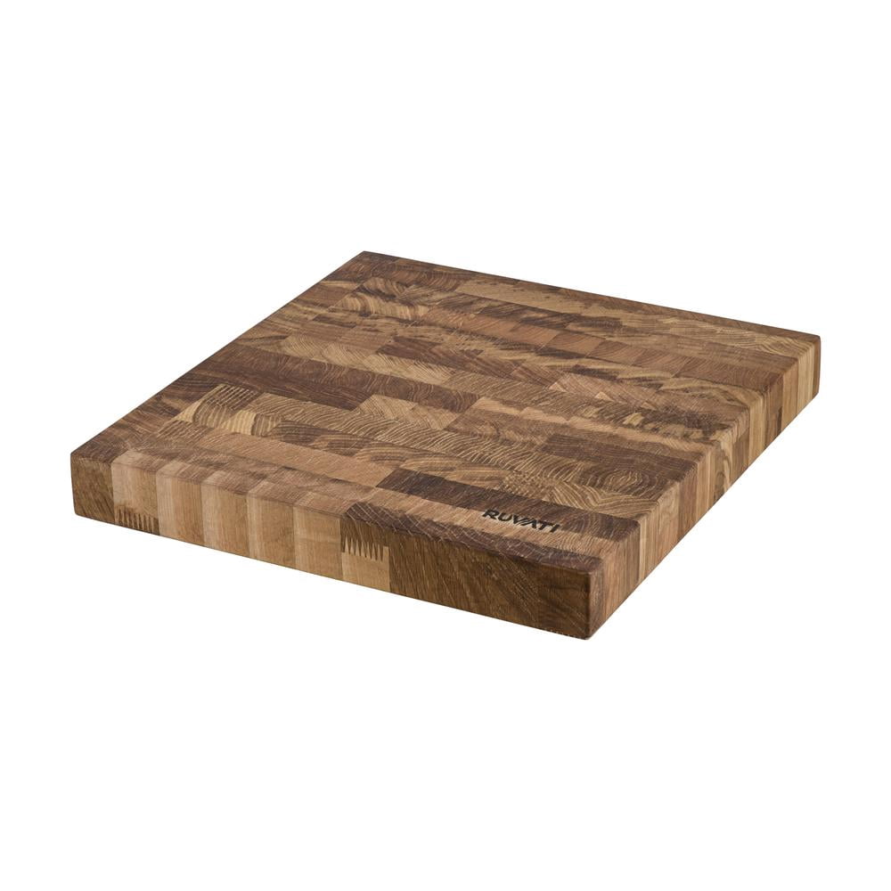 Ruvati USA RVA2445OAK 17 x 16 in. Thick End-Grain French Oak Butcher Block  Solid Wood Cutting Board - Large - Walmart.com, image size:1000x1000