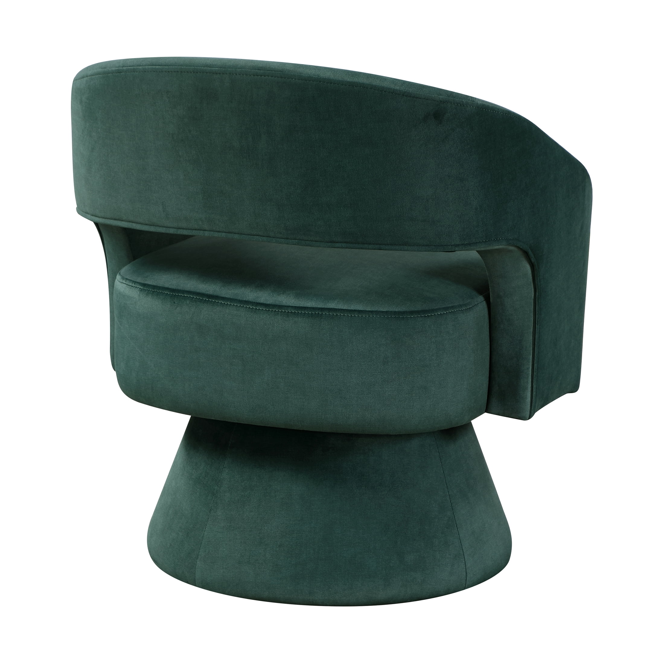 OakvillePark Alderwyn Velvet Swivel Chair with Round Base, Green