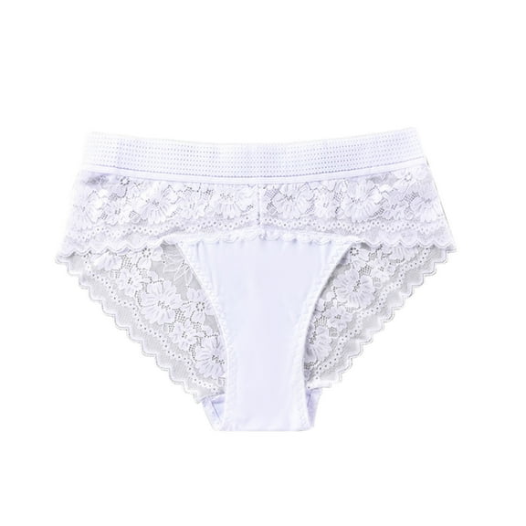 yillto Lace Briefs for Women's Plus Size High Waist Thongs Panties Ladies Comfy Bikini Underwear