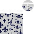 thumbnail image 5 of FREEAMG Navy Blue Fleur-de-lis Shower Curtain - 72x72 Inch Waterproof Fabric Shower Curtains with 12 Hooks - Modern Home Bathroom Hotel Spa Decorations, 5 of 5