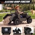 thumbnail image 3 of 24V Ride On Dump Truck for Kids, Licensed Toyota Land Cruiser FJ45 Power Car Wheels Ride On Toy with Electric Dump Bed, Parent Remote Control, Music, LED Lights, Birthday Gift for Kid Ages 3-6, Black, 3 of 11