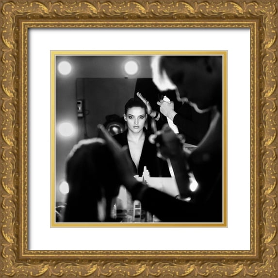 Guibert, Didier 26x26 Gold Ornate Wood Framed with Double Matting Museum Art Print Titled - Back stage