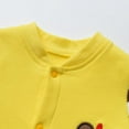 thumbnail image 3 of Newborn Baby Boy Clothes Giraffe Style Romper Long Sleeve Stripe Jumpsuits Yellow 3-6 Months, 3 of 6